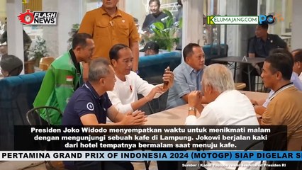 Sapa Warga di Lampung, Jokowi Nikmati Malam dengan Jalan Kaki ke Kafe