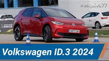 Volkswagen ID.3 2024 - Maniobra de esquiva (moose test) y eslalon | km77.com
