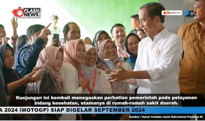 Presiden Jokowi Tinjau Pelayanan Kesehatan di RSUD Bob Bazar Lampung