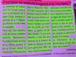 Revue Presse LABARI Zarma 12 Juillet 2024