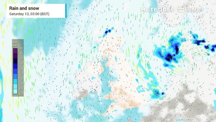 Rain forecast for the UK