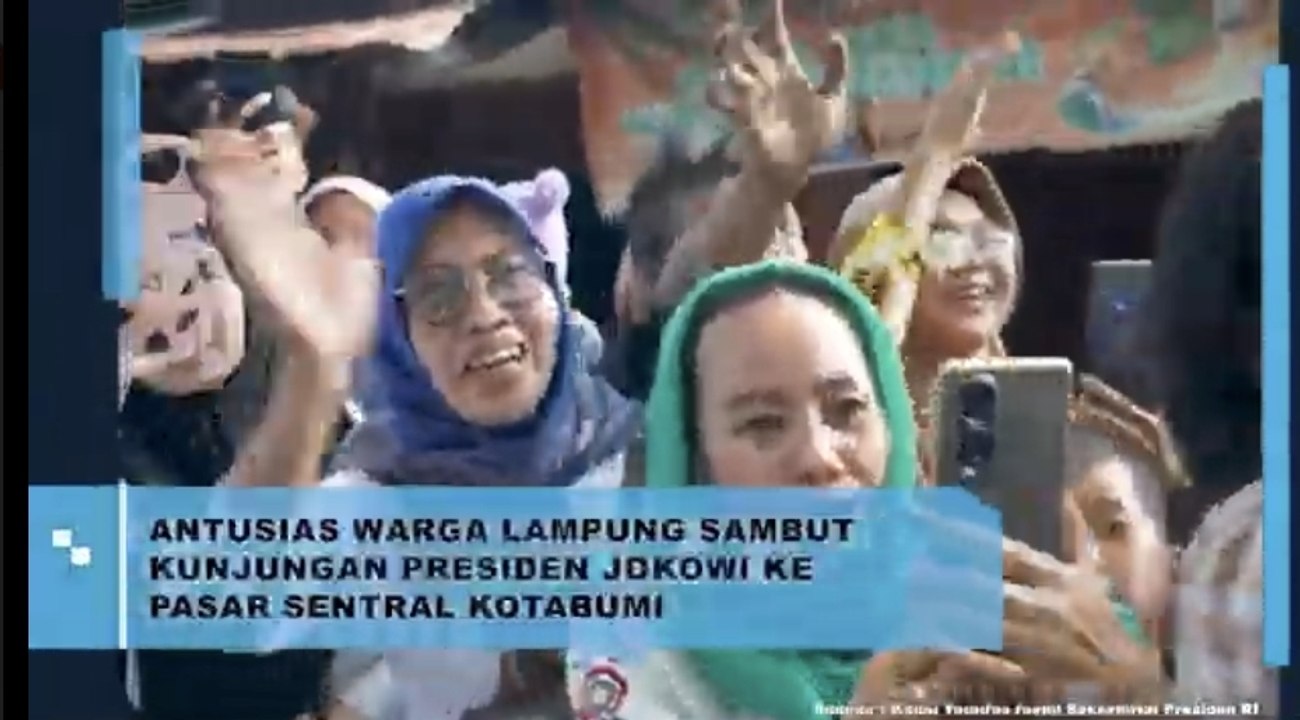 Antusias Warga Lampung Sambut Kunjungan Presiden Jokowi ke Pasar Sentral Kotabumi