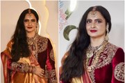 Rekha ने अनंत-राधिका की शादी में बिखेरा जलवा, 69 साल की उम्र में भी एक्ट्रेस की खूबसूरती के कायल हुए लोग