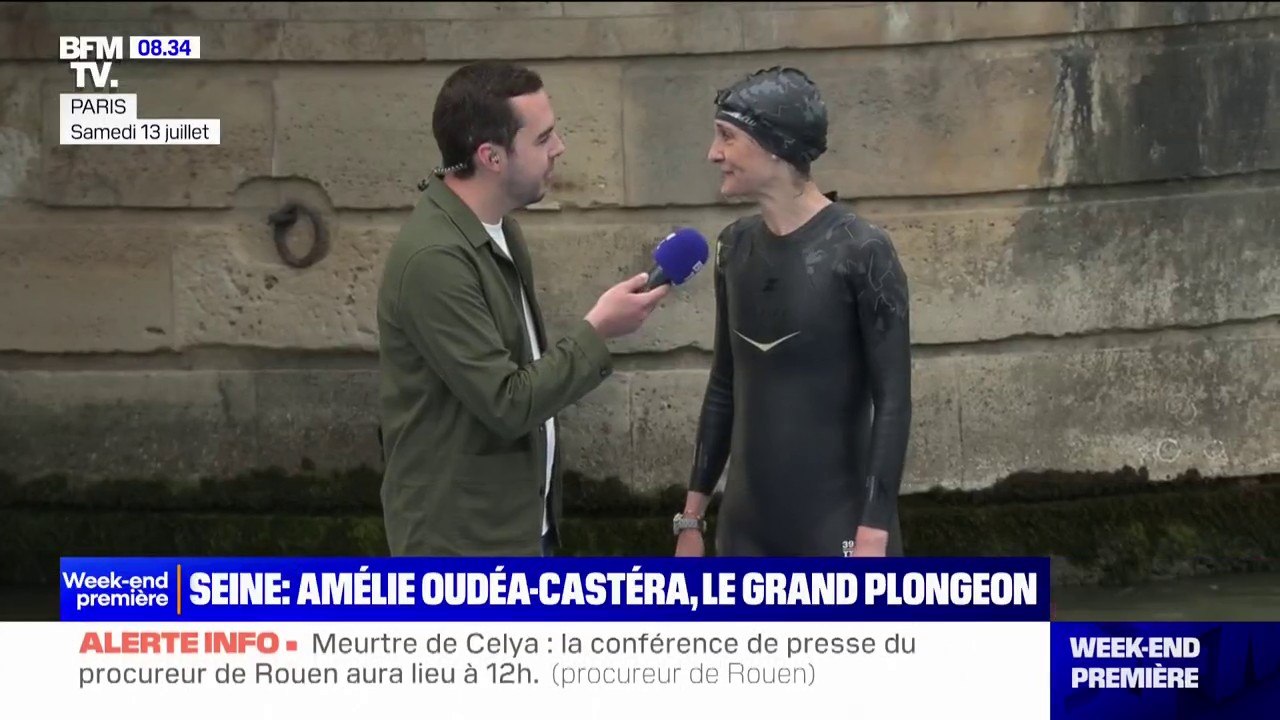 "Fabuleux": Amélie Oudéa-castera revient sur son plongeon dans la Seine, à 13 jours des JO