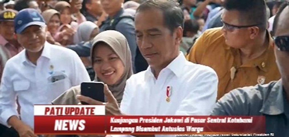 Kunjungan Presiden Jokowi di Pasar Sentral Kotabumi Lampung Disambut Antusias Warga