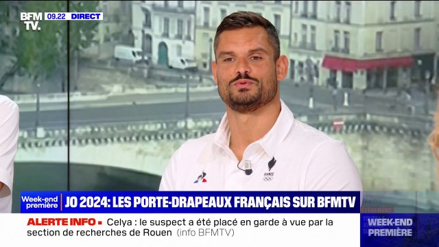 J'ai ressenti beaucoup de fierté : Florent Manaudou, porte-drapeau de la France pour la cérémonie d'ouverture des JO, témoigne