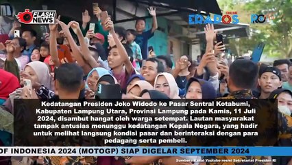 Antusias Warga Lampung Sambut Kunjungan Presiden Jokowi Ke Pasar Sentral Kotabumi
