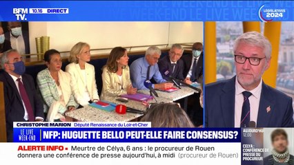 "C'est une excellente candidate pour ceux qui ne veulent pas gouverner": Christophe Marion (député Renaissance) réagit à la potentielle candidature d'Huguette Bello en tant que Première ministre du NFP