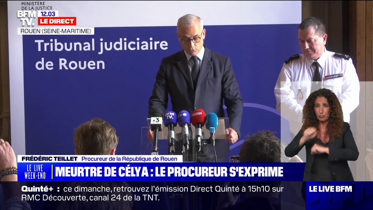 Mort de Célya: l'alerte enlèvement "a permis de localiser rapidement le véhicule du ravisseur présumé", indique le procureur de la République de Rouen