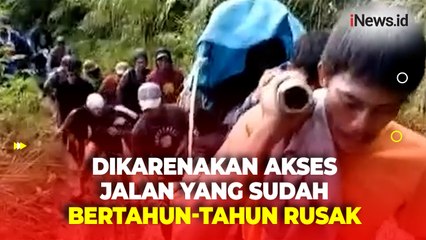 Pilu! Pasien di Mamuju Ditandu Sejauh 28 Kilometer Lewati Hutan dan Gunung untuk Dibawa ke Puskesmas