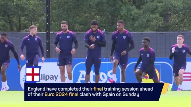 England complete final training session before Euro 2024 final