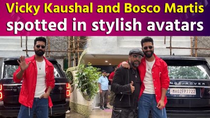 Vicky Kaushal and Choreographer Bosco Martis Snapped in Juhu