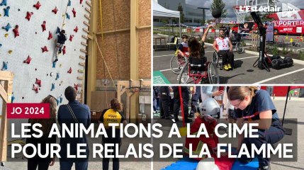 Les animations pour le relais  de la flamme des JO 2024 à la Cime à Troyes dans l'Aube