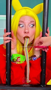 PIKASHU IS SNEAKING CANDIES INTO JAIL by 123 GO! #shorts