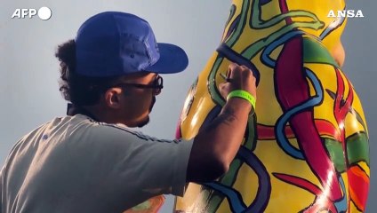 Brasile, sculture di giaguaro esposte a Rio per sostenere la salvaguardia della specie