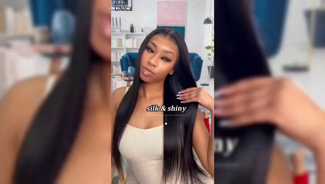 UNICE Silk Straight Pre Everything Frontal Wig 13x4 Ear to Ear Pre Cut Lace Front Wigs Human Hair Bleached Invisible Knots Put on and Go Glueless Wig Human Hair Pre Plucked 18 inch  Beauty  Personal Care