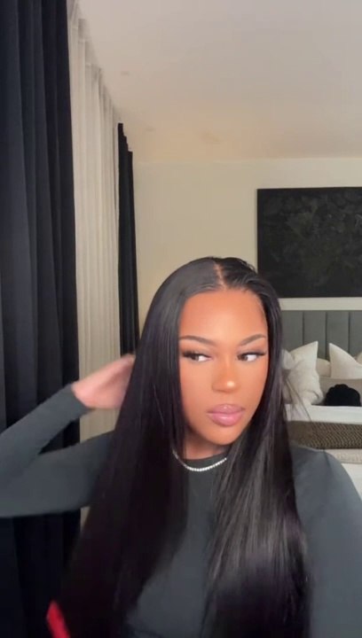 Silk Straight Pre Everything Frontal Wig 13x4 Ear to Ear Pre Cut Lace Front Wigs Human Hair Bleached Invisible Knots Put on and Go Glueless Wig Human Hair Pre Plucked 18 inch  Beauty  Personal Care (2)