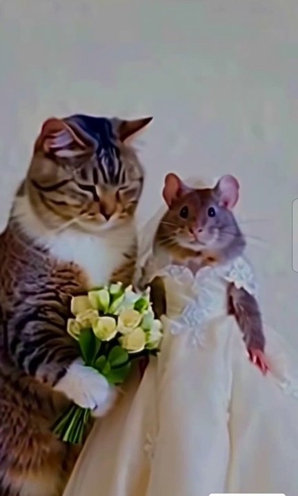 cute Cat and mouse