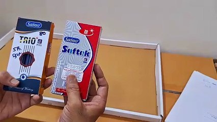 Unboxing and Review of Saino Softek and Saino Trio Ball Pen for board student
