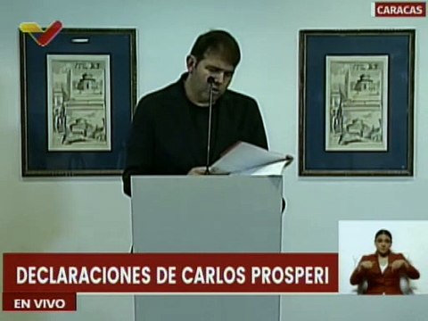 Carlos Prosperi denuncia planes conspirativos en la oposición venezolana, y apoya a Nicolás Maduro