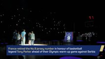 France retire Tony Parker's jersey ahead of Olympics