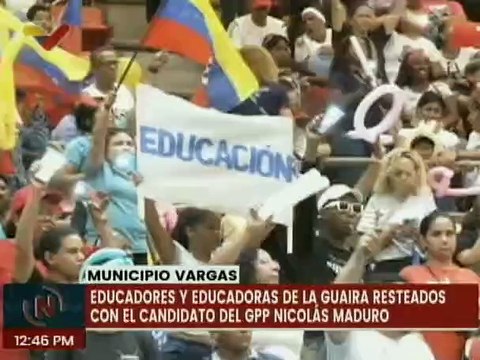 Educadores guaireños resteados respaldan al candidato Nicolás Maduro rumbo al 28-J