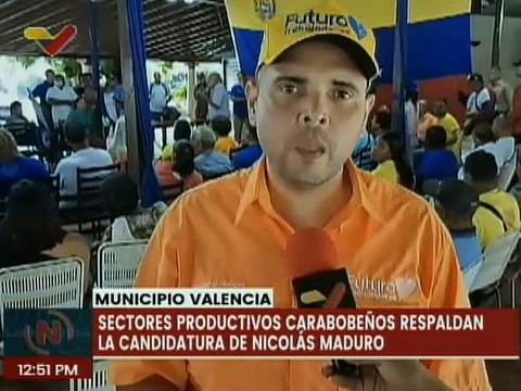 Sectores productivos del edo. Carabobo respaldan al candidato Nicolás Maduro rumbo al 28-J