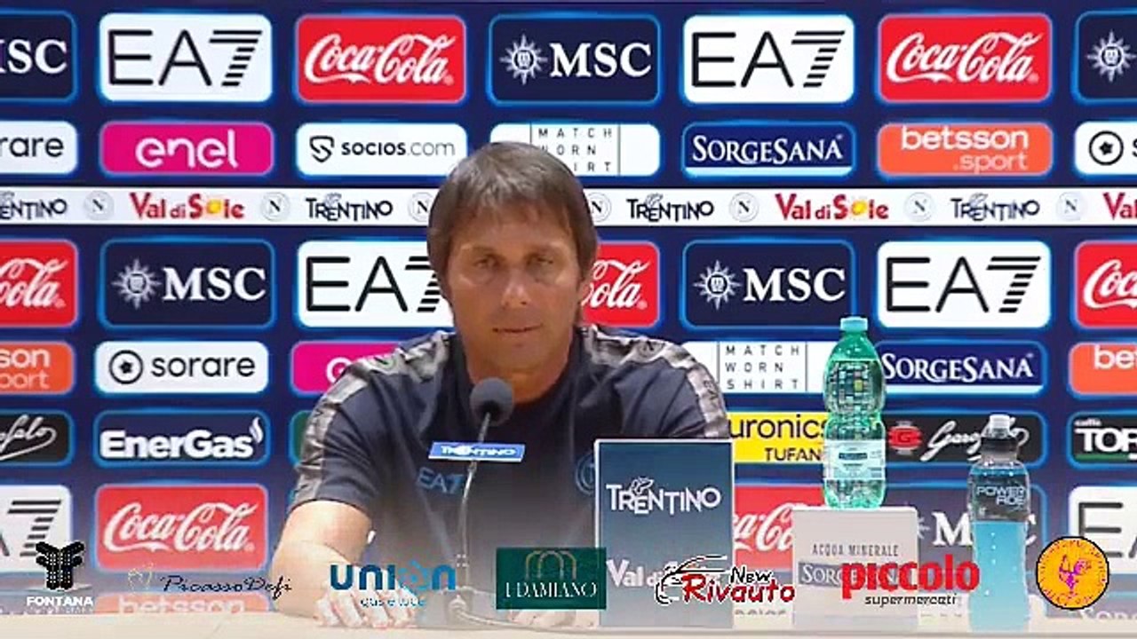 Conte la conferenza integrale dal ritiro del Napoli a Dimaro-