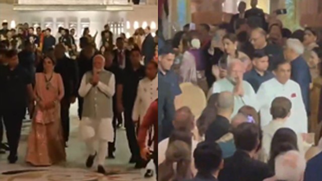 Ambani Shubh Ashirwad: PM Modi Anant Radhika Feet Touch, Blessings FULL INSIDE VIDEO