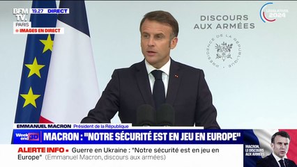 Emmanuel Macron: "Nous continuerons de soutenir l'Ukraine avec l'extrême détermination"