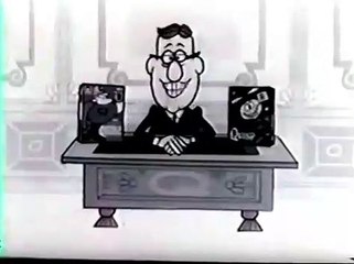 1960s Quisp and Quake cereal TV commercial - ring premiums B&W ad