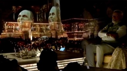 Anant Radhika Blessing Ceremony:PM Modi Enjoying Sonu Nigam Live Performance Light Show,Inside Video