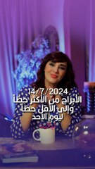 توقعات الأبراج اليومية الأحد 14/07/2024 من الأقل حظاً إلى الأكثر حظاً