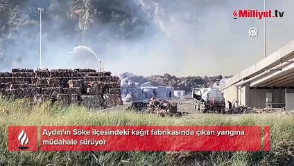 29 saat geride kaldı! Aydın'da kağıt fabrikasındaki yangında mücadele sürüyor