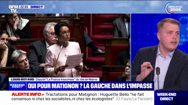 Tractations pour Matignon: Huguette Bello a toutes les capacités pour gouverner assure Louis Boyard, député LFI