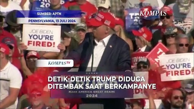 Detik-Detik Trump Diduga Ditembak Saat Berkampanye di Pennsylvania
