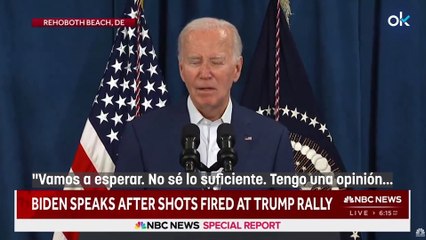 Biden se niega a condenar el atentado contra Trump como intento de asesinato: "Vamos a esperar"
