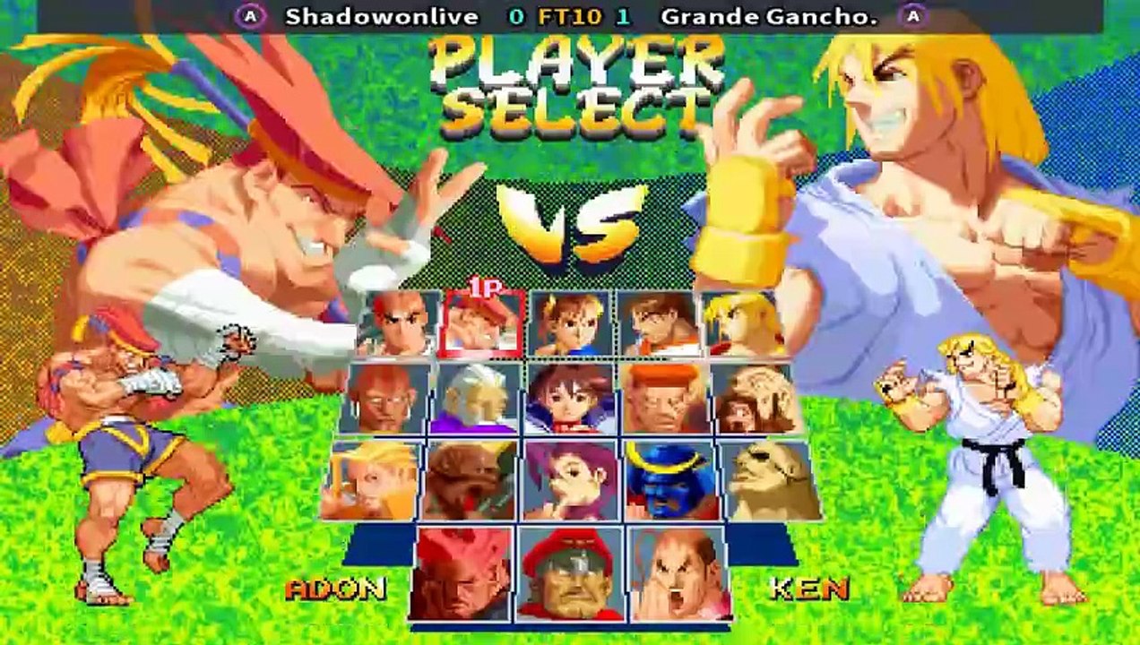 Street Fighter Alpha 2 - Shadowonlive  Vs Grande Gancho.  FT10