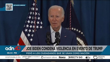 Joe Biden da discurso tras ataque a Donald Trump
