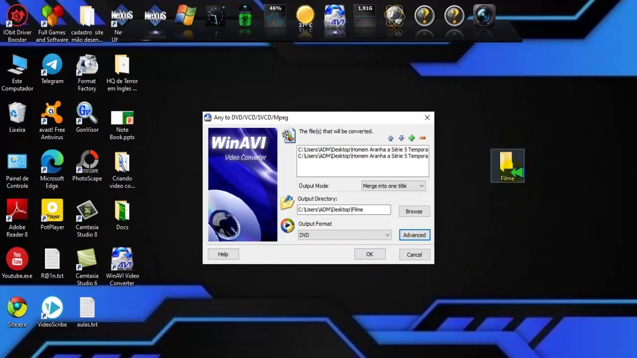 Como Criar Pastas de DVD. VOB Com WinAVI Video Converter 8.0 - Vídeo ...