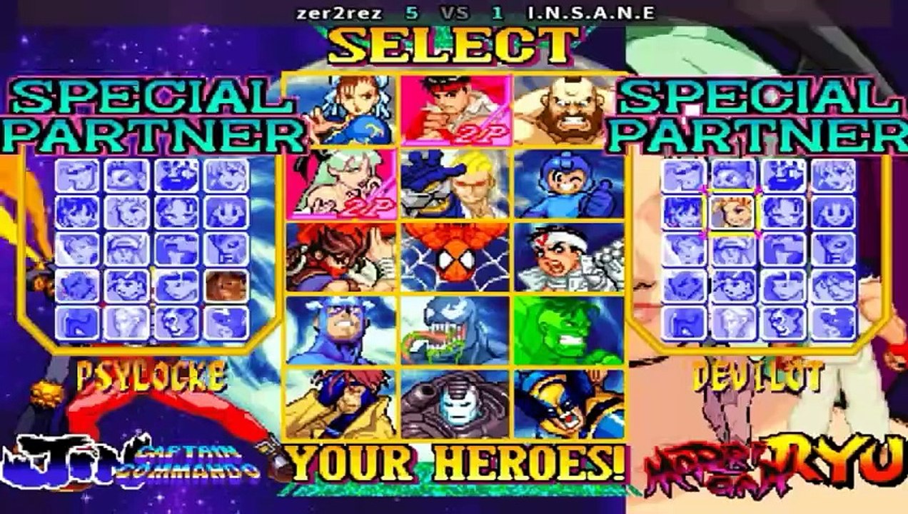 Marvel vs Capcom - zer2rez vs I.N.S.A.N.E