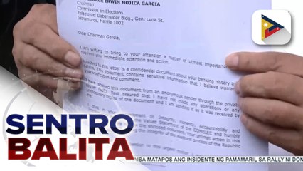 Umano’y bank statements hinggil sa umano’y anomalya sa kontrata ng Comelec at Miru, isinumite ni dating Rep. Erice sa Comelec