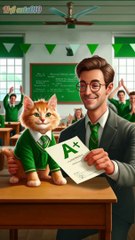 Cute Cat Studying Hard for getting A+ | #shorts #cat #cute #kitten #animal #animals #nacats010