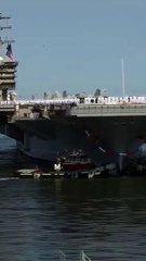 Unveiling the Majestic Beauty of Aircraft Carriers at Sea under the Azure Sky