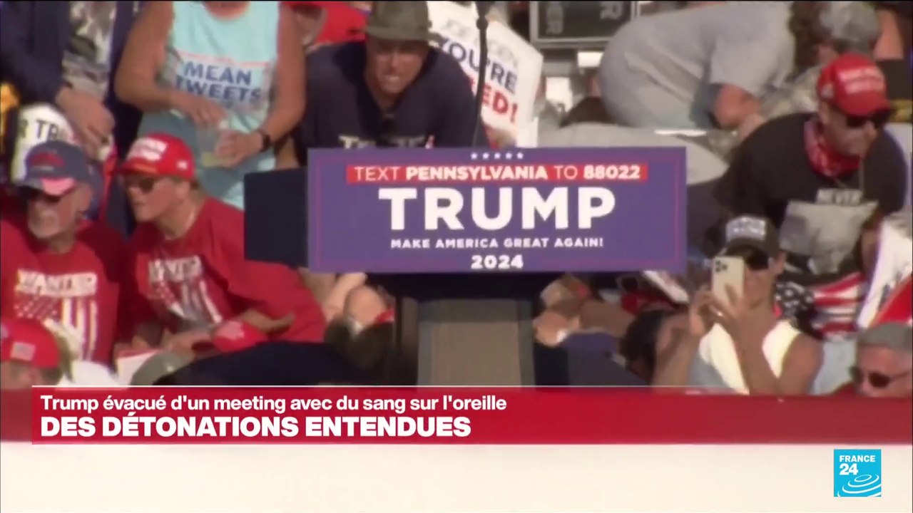 États-Unis: Donald Trump blessé et évacué d'un meeting après des détonations