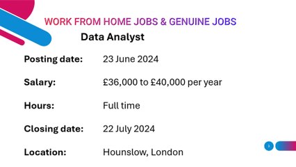 UK Visa Sponsorship Job | Data Analyst  | 66