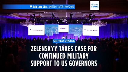 Zelenskyy takes his case for continued military support to US governors