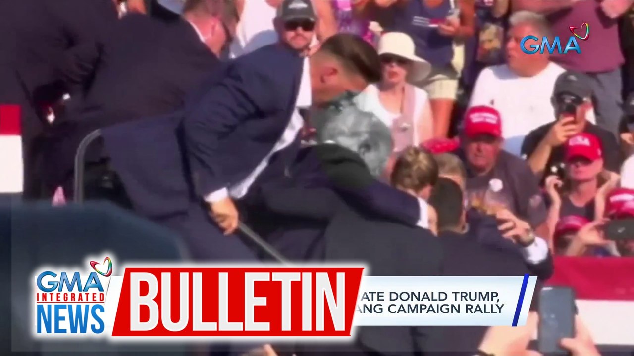 Republican Presidential candidate Donald Trump, sugatan sa pamamaril sa kanyang campaign rally | GMA Integrated News Bulletin