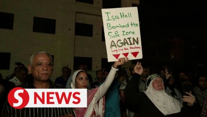 Jordanians protest the killing of at least 90 Palestinians in Israeli strike on Gaza