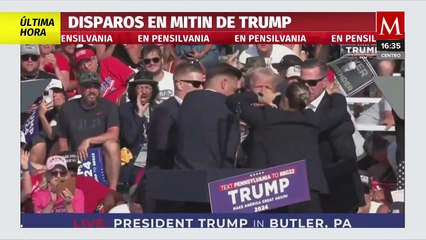 Reportan diversos disparos durante un mitin de Donald Trump en Pensilvania